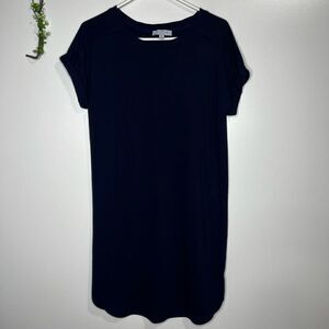 New Directions Studio Navy Blue Tee Shirt Dress Size Medium